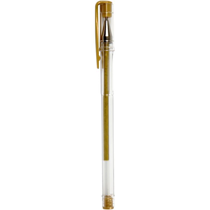 Gelpen, lijndikte 0,8 mm, goud, 6stuk/ 1 doos