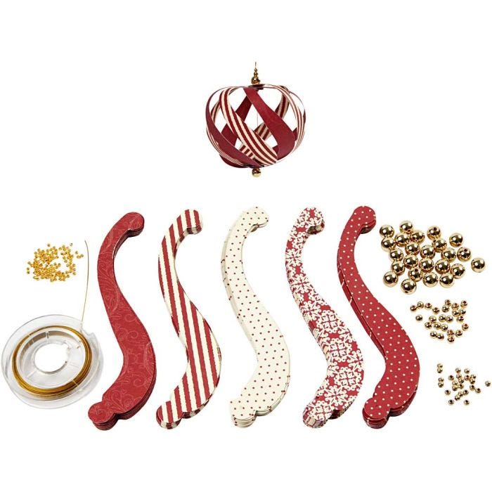 Papierstroken en montage set, L: 12.5 cm, B: 1,5 cm, 180 gr, 12stuk/ 1 doos