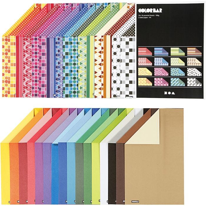 Color Bar Karton, A4, 210x297 mm, 250 gr, diverse kleuren, 32x10 vel/ 1 doos