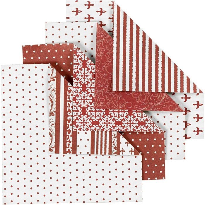 Origamipapier, afm 10x10 cm, 80 gr, 50 div vellen/ 1 doos