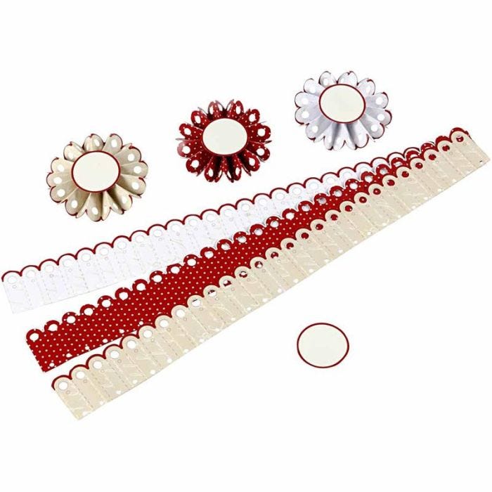Rozetten, d 8 cm, 160 gr, 6stuk/ 1 doos