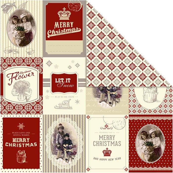 Design Papier, vel 30,5x30,5 cm, 120 gr, 5 vel/ 1 doos
