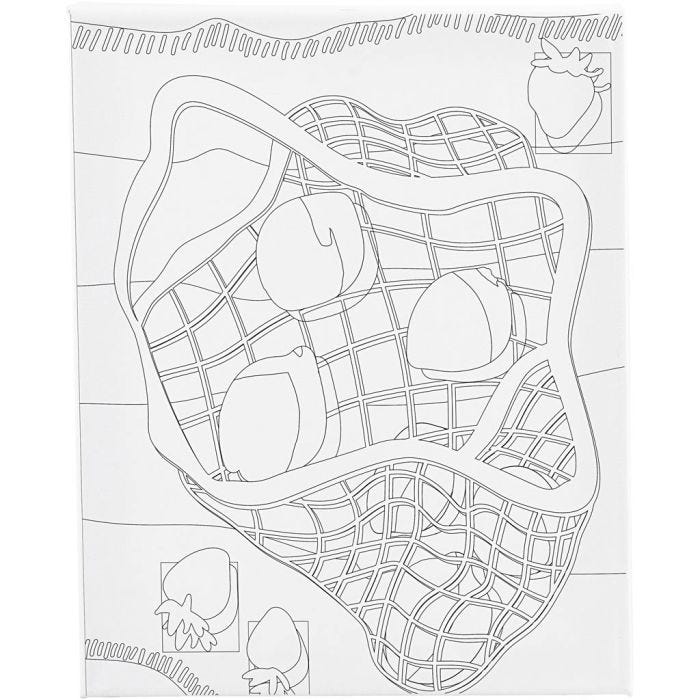 Schildercanvas met print, Citrusvruchten , D: 1,6 cm, afm 24x30 cm, 360 gr, 1 stuk
