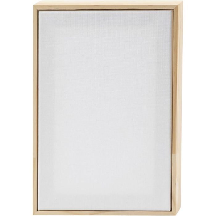 Gespannen canvas met lijst, afm 15,8x23,8 cm, 280 gr, wit, 10 stuk/ 1 doos
