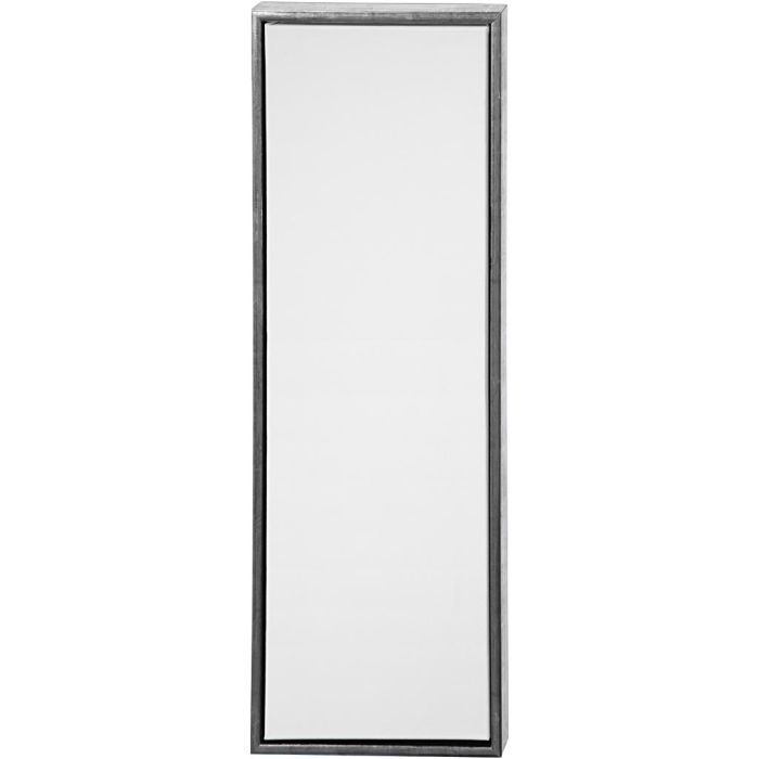 Canvas met lijst, afm 30x90 cm, 360 gr, antiek zilver, wit, 1 stuk