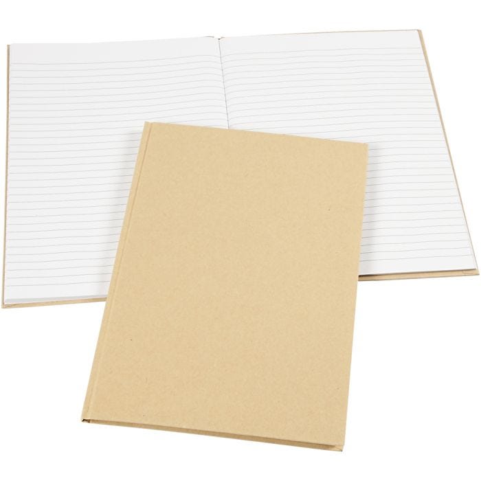 Notitieboek, A4, vel 210x297 mm, 60 gr, bruin, 1 stuk