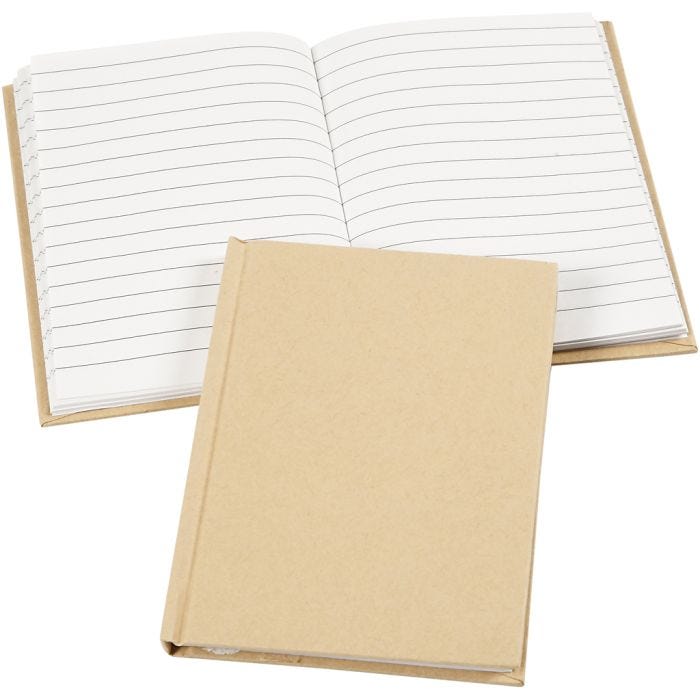 Notitieboek, A6, vel 105x148 mm, 60 gr, bruin, 1 stuk
