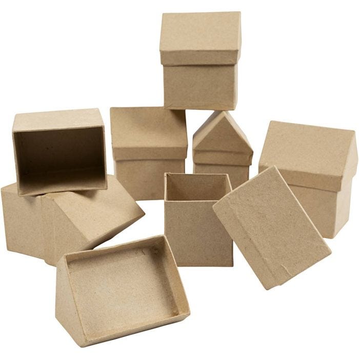 Huizen, H: 10,5 cm, afm 6x8,5 cm, 5x4stuk/ 1 doos