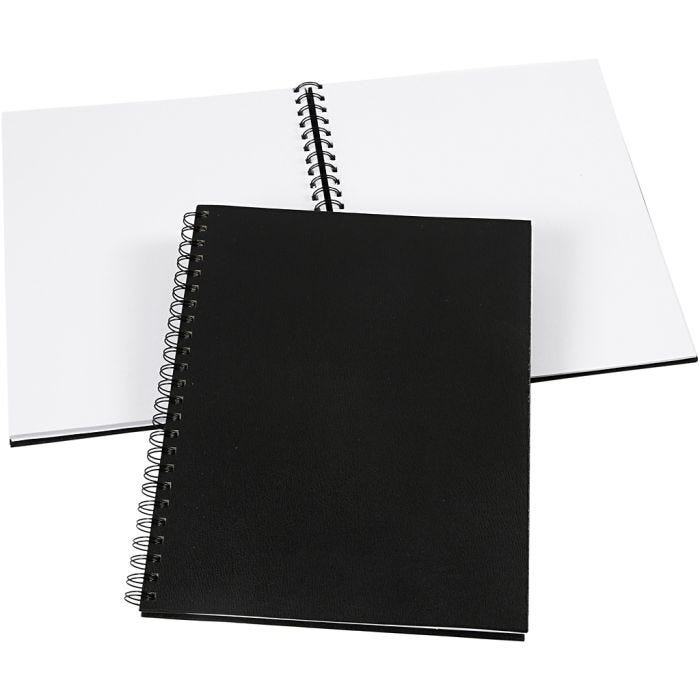 Notitieboek, afm 23x30,5 cm, 120 gr, zwart, 1 stuk