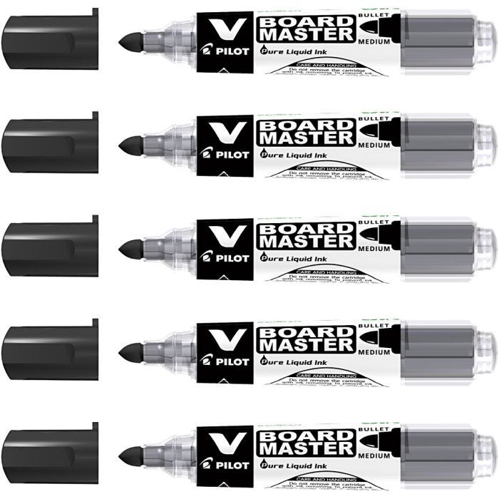 PILOT whiteboard marker navulling, lijndikte 2,3 mm, zwart, 5 stuk/ 1 doos