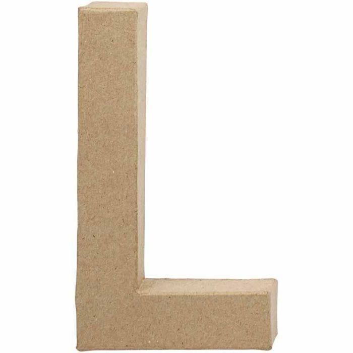 Letter, L, H: 20,3 cm, B: 11,4 cm, dikte 2,5 cm, 1 stuk
