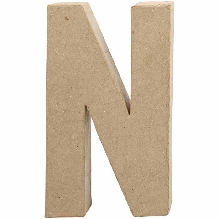 Letter, N, H: 20,2 cm, B: 11,5 cm, dikte 2,5 cm, 1 stuk
