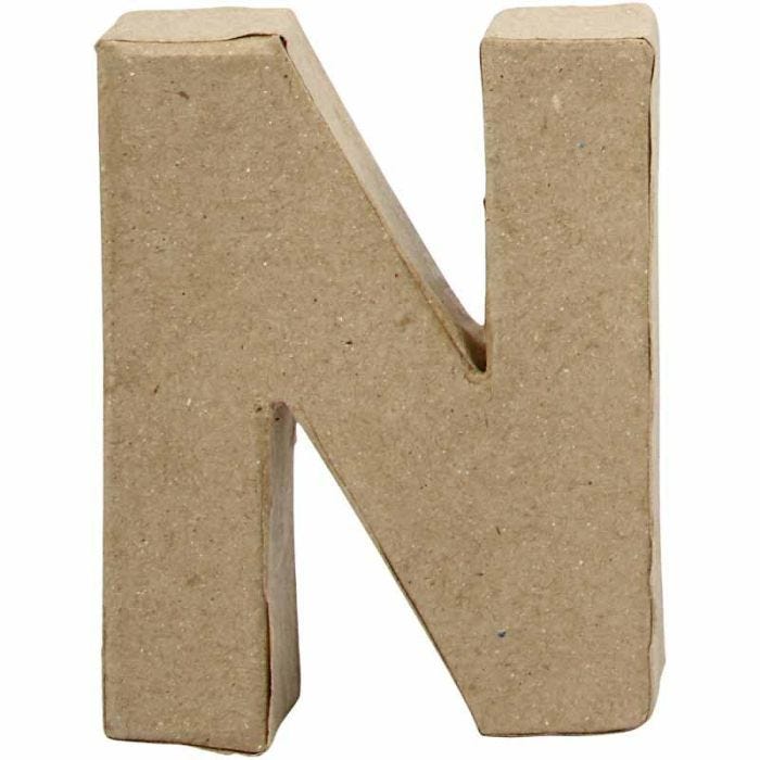 Letter, N, H: 10 cm, B: 7,8 cm, dikte 2 cm, 1 stuk