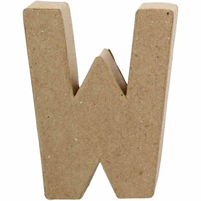 Letter, W, 10 cm, 8,3 cm, 1,7 cm, 1 stuk