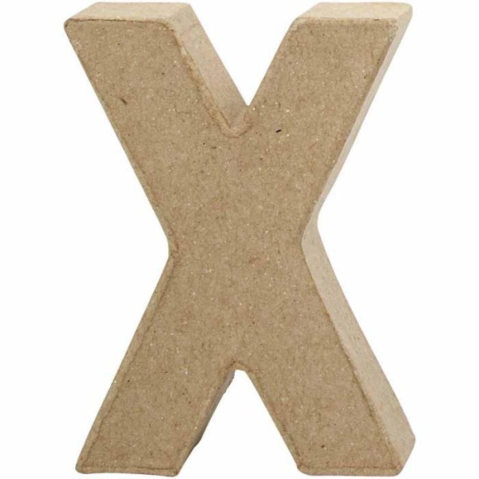 Letter, X, H: 10 cm, B: 7,6 cm, dikte 1,7 cm, 1 stuk
