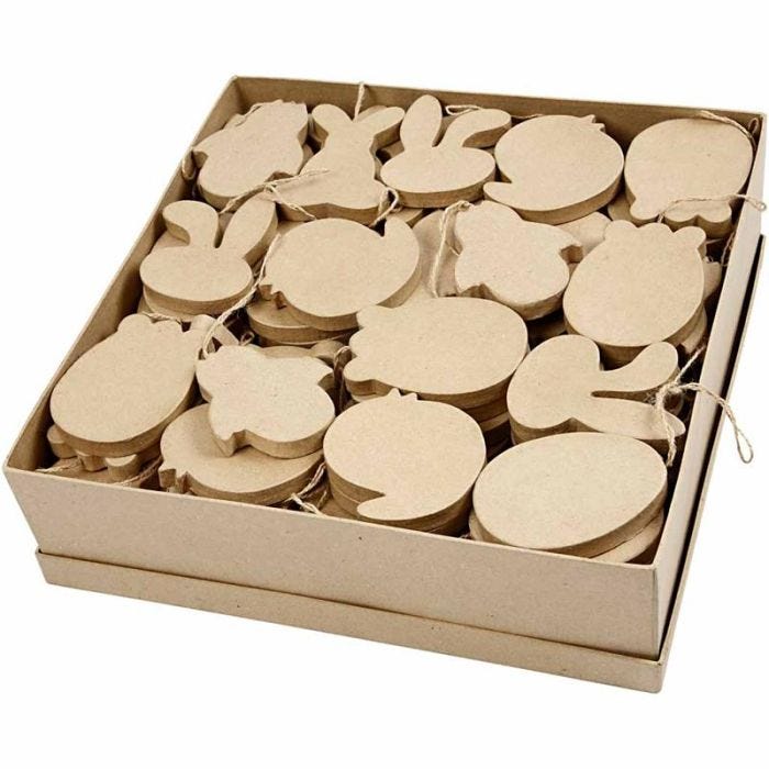 Paas decoraties, H: 10 cm, dikte 12 mm, 114stuk/ 1 doos