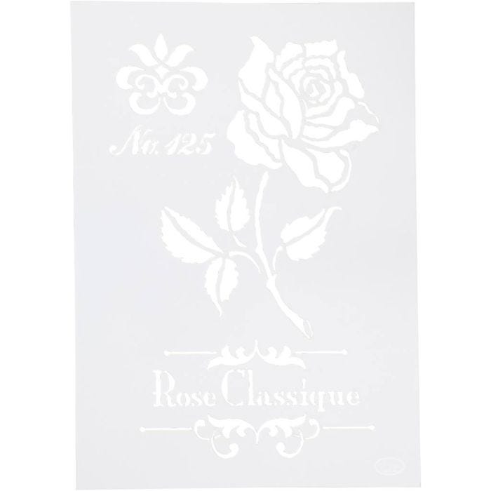 Flexibel sjabloon, roos, A4, vel 210x297 mm, 1 stuk