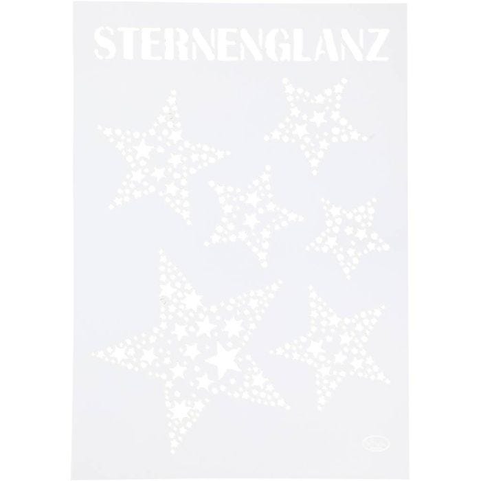 Flexibel sjabloon, sterren, A4, vel 210x297 mm, 1 stuk