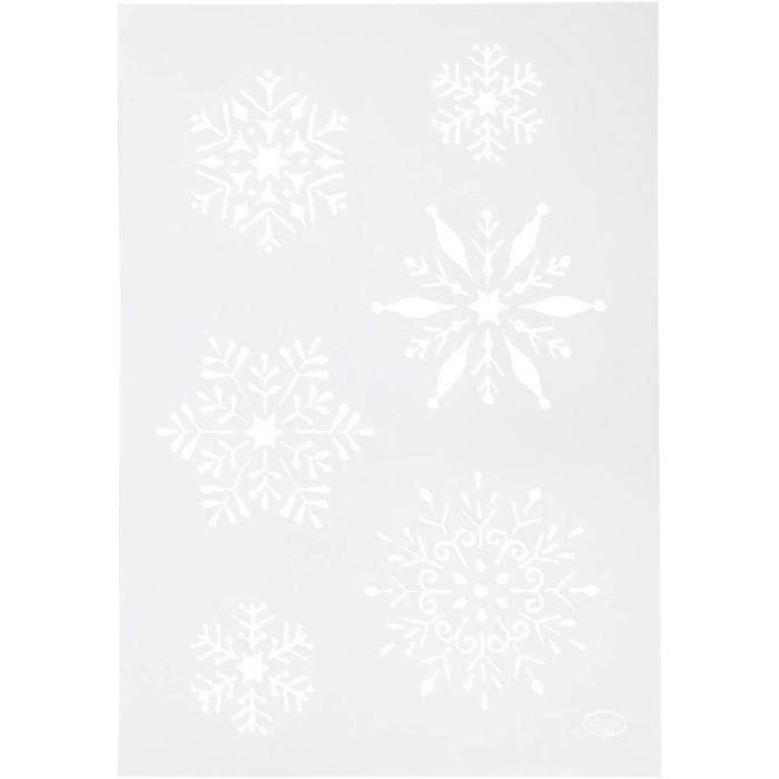Flexibel sjabloon, sneeuwvlok, A4, vel 210x297 mm, 1 stuk