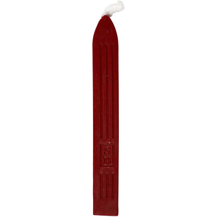 Zegel was, L: 10 cm, rood, 3 stuk/ 1 doos