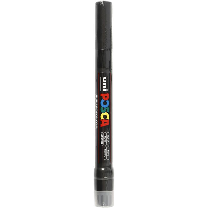 Posca Marker, PCF350, lijndikte 1-10 mm, kwast, zwart, 1 stuk