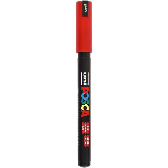 Posca Marker, PC-1MR, lijndikte 0,7 mm, extra-fijn, rood, 1 stuk