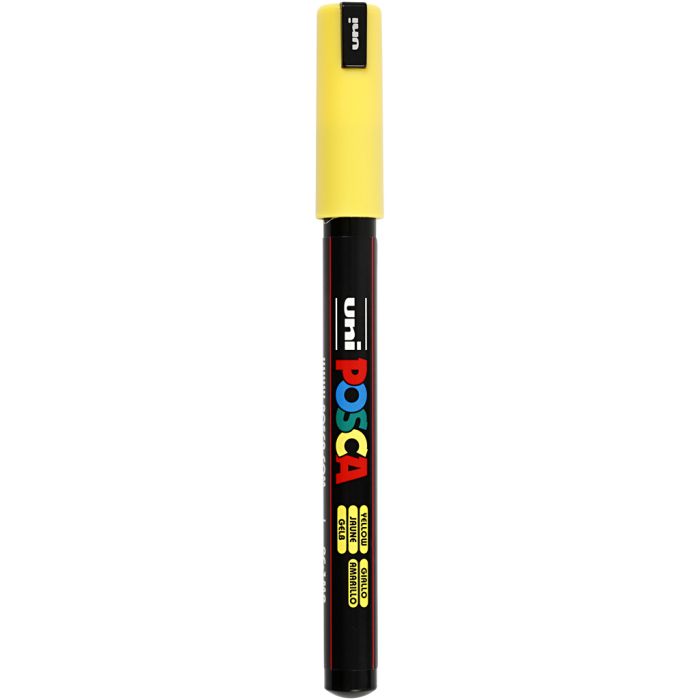Posca Marker, PC-1MR, lijndikte 0,7 mm, extra-fijn, geel, 1 stuk