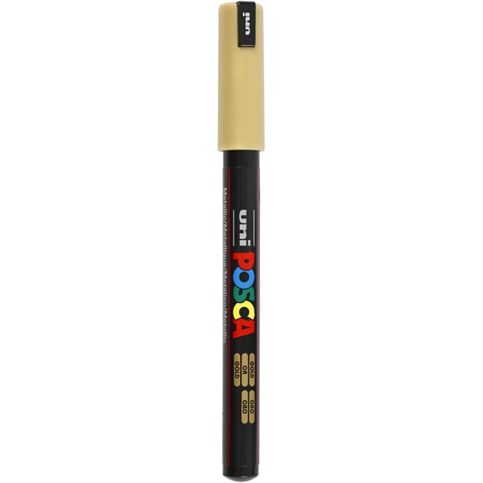 Posca Marker, afm PC-1MR, lijndikte 0,7 mm, extra-fijn, goud, 1 stuk