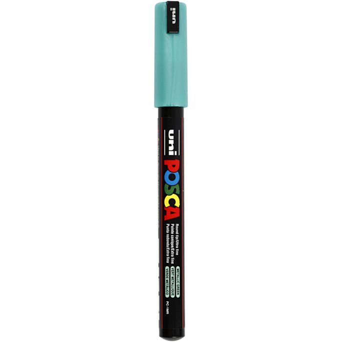 Posca Marker, afm PC-1MR, lijndikte 0,7 mm, extra-fijn, groen metallic, 1 stuk
