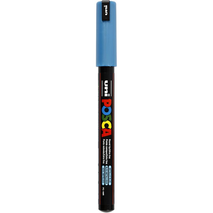 Posca Marker, afm PC-1MR, lijndikte 0,7 mm, extra-fijn, metallic blauw, 1 stuk