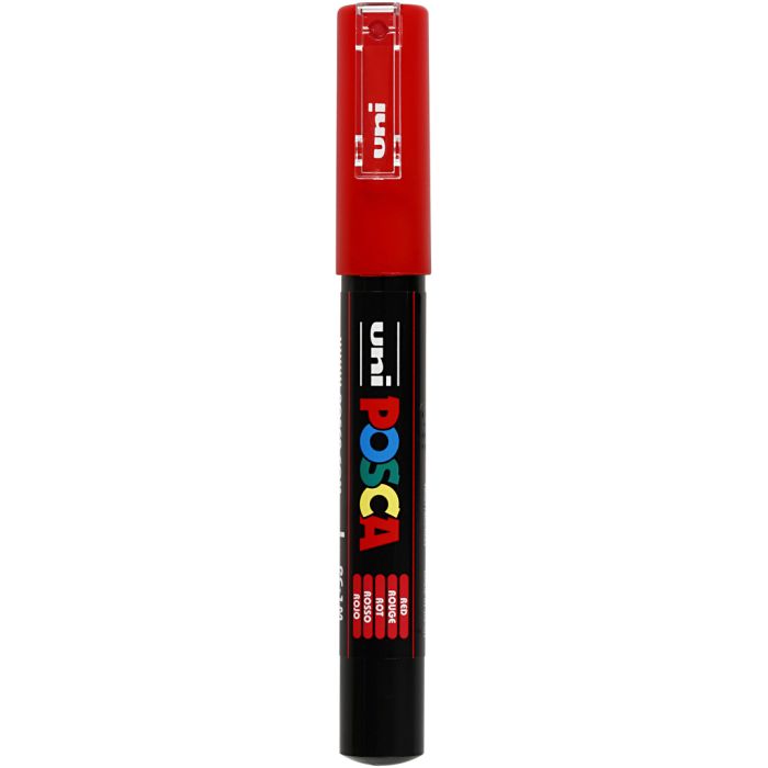 Posca Marker, PC-1M, lijndikte 0,7 mm, extra-fijn, rood, 1 stuk