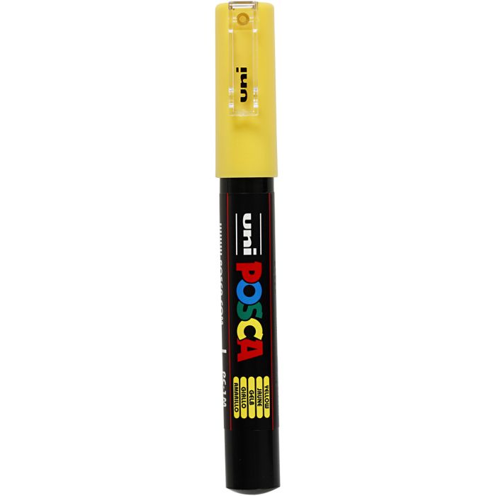 Posca Marker, PC-1M, lijndikte 0,7 mm, extra-fijn, geel, 1 stuk
