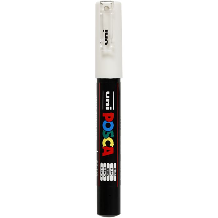 Posca Marker, PC-1M, lijndikte 0,7 mm, extra-fijn, wit, 1 stuk