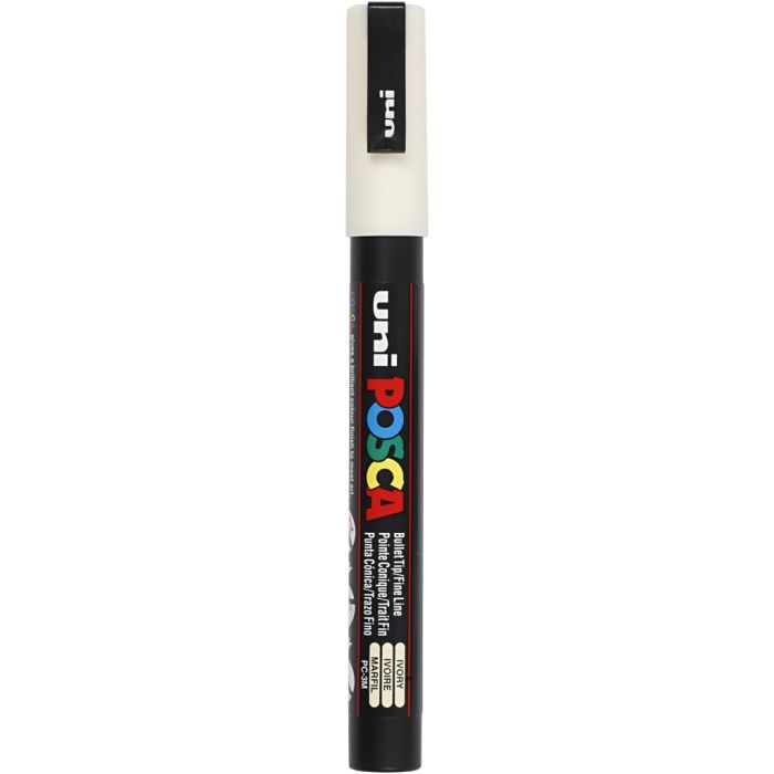 Posca Marker, PC-3M, lijndikte 0,9-1,3 mm, fijn, ivoor, 1 stuk