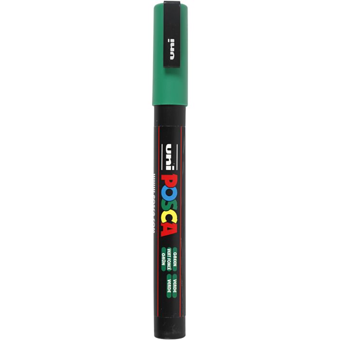Posca Marker, PC-3M, lijndikte 0,9-1,3 mm, fijn, groen, 1 stuk