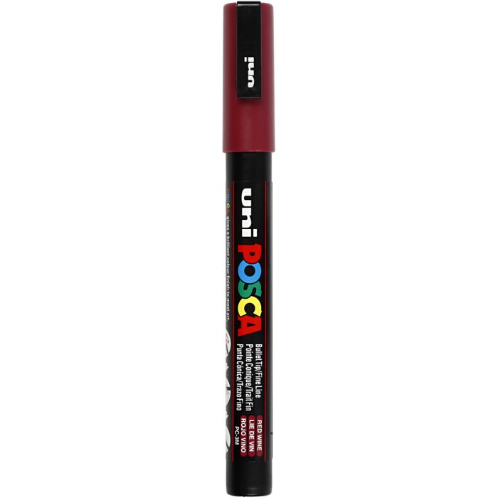 Posca Marker, PC-3M, lijndikte 0,9-1,3 mm, fijn, red wine, 1 stuk