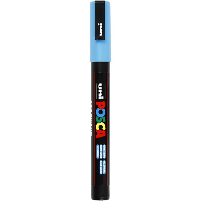 Posca Marker, PC-3M, lijndikte 0,9-1,3 mm, fijn, lichtblauw, 1 stuk