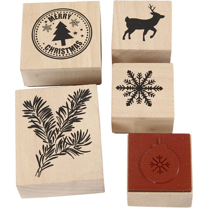 Stempelset, Kerstmis, 5div/ 1 doos