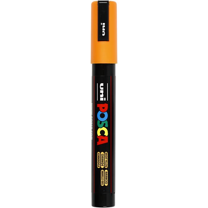 Posca Marker, afm PC-5M, lijndikte 2,5 mm, medium, bright yellow, 1 stuk