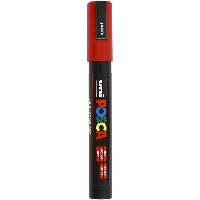 Posca Marker, PC-5M, lijndikte 2,5 mm, medium, rood, 1 stuk