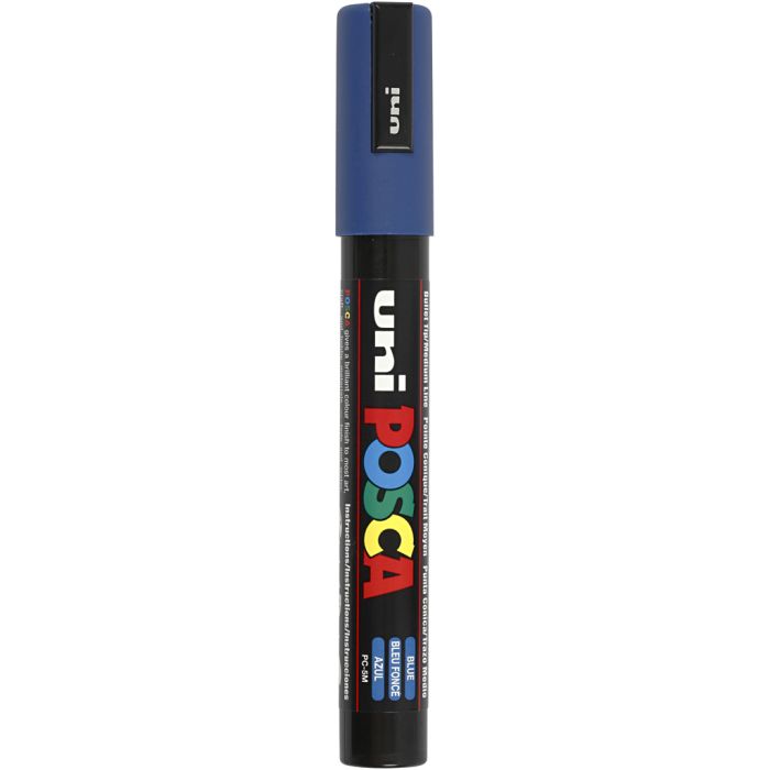Posca Marker, PC-5M, lijndikte 2,5 mm, medium, blauw, 1 stuk