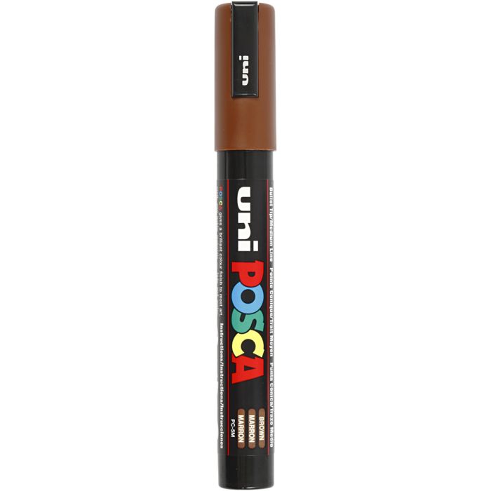 Posca Marker, PC-5M, lijndikte 2,5 mm, medium, bruin, 1 stuk