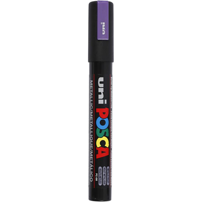 Posca Marker, afm PC-5M, lijndikte 2,5 mm, medium, metallic violet, 1 stuk