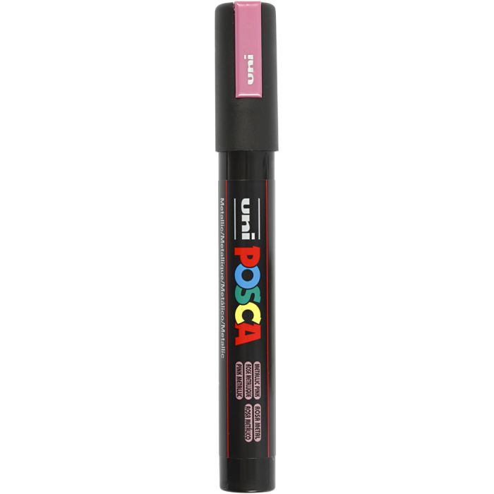 Posca Marker, PC-5M, lijndikte 2,5 mm, medium, metallic pink, 1 stuk