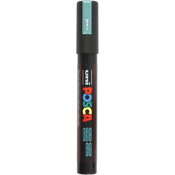 Posca Marker, afm PC-5M, lijndikte 2,5 mm, medium, groen metallic, 1 stuk