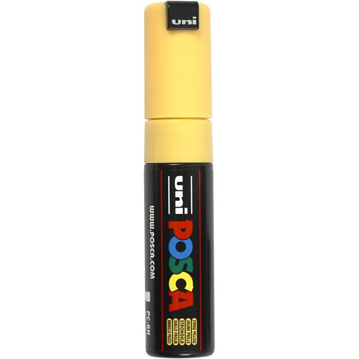Posca Marker, afm PC-8K, lijndikte 8 mm, breed, straw yellow, 1 stuk