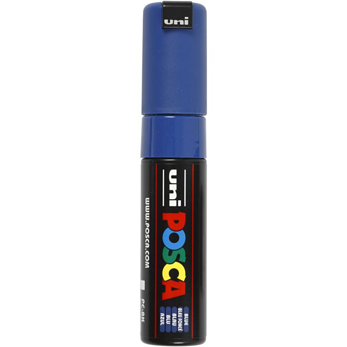 Posca Marker, PC-8K, lijndikte 8 mm, breed, blauw, 1 stuk