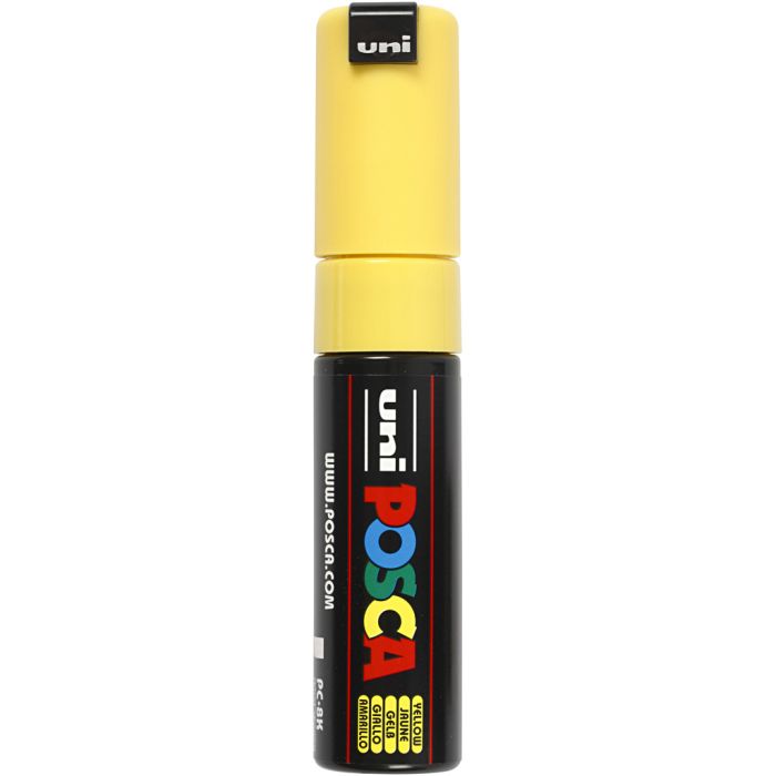 Posca Marker, PC-8K, lijndikte 8 mm, breed, geel, 1 stuk