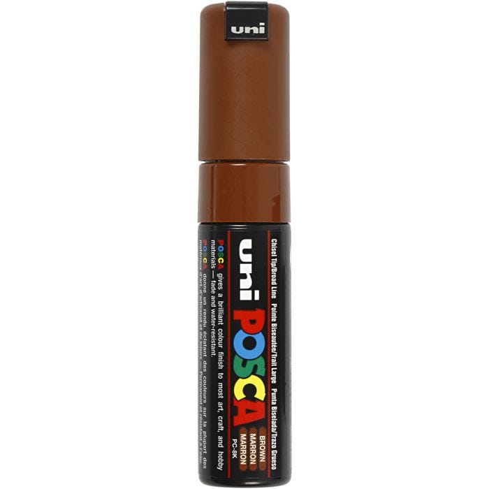 Posca Marker, PC-8K, lijndikte 8 mm, breed, bruin, 1 stuk