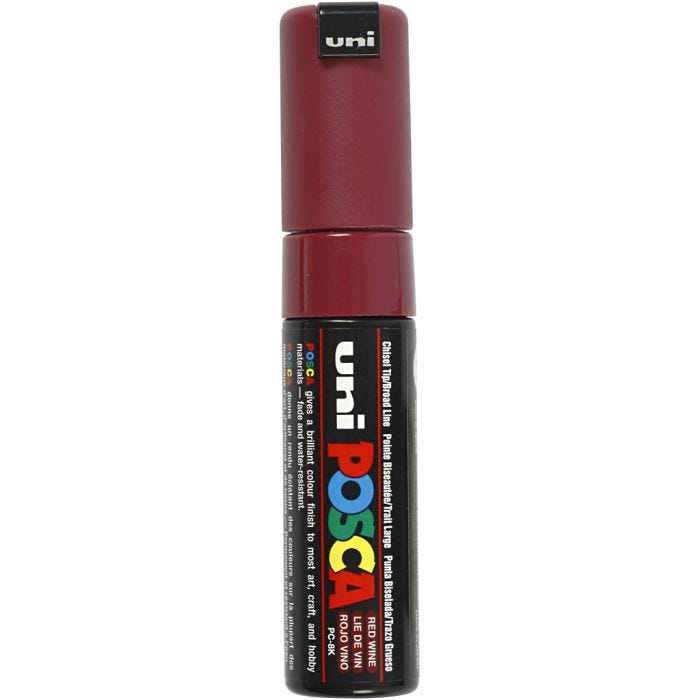 Posca Marker, PC-8K, lijndikte 8 mm, breed, red wine, 1 stuk